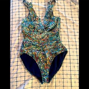 Ralph Lauren Mystic Paisley Ruffle Swimsuit